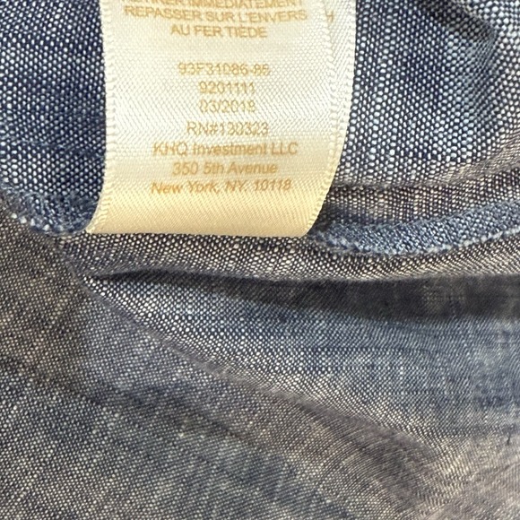 Kate Spade Ruffle Cold Shoulder Chambray Polka Dot Dress Girls Size 10 - Picture 10 of 10